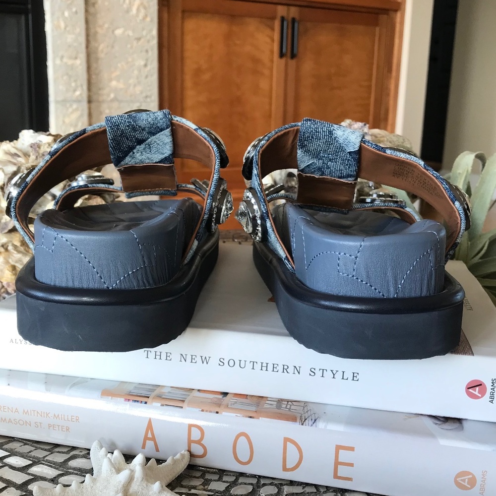 KURT GEIGER LONDON ORSON CRYSTAL SLIDE SANDAL - Picture 6 of 14